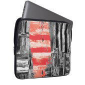 Electronics Bag – Red Pulse Abstract Design Laptop Sleeve (Voorkant Rechts)