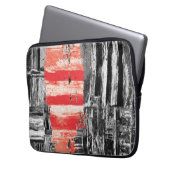 Electronics Bag – Red Pulse Abstract Design Laptop Sleeve (Voorkant Links)