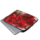 Electronics Bag Red Rose Waterverf Laptop Sleeve (Voorkant onderkant)