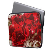 Electronics Bag Red Rose Waterverf Laptop Sleeve (Voorkant Links)