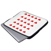 Electronics Bag with hearts. Laptop Sleeve (Voorkant onderkant)