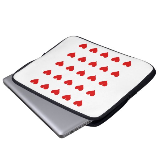 Electronics Bag with hearts. Laptop Sleeve (Voorkant onderkant)