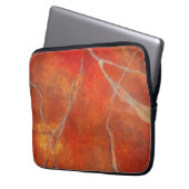 Electronics Bag with red hot marble art design Laptop Sleeve (Voorkant Links)