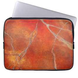 Electronics Bag with red hot marble art design Laptop Sleeve