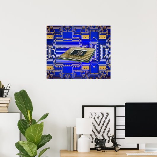 Electronics Circuit Board Poster (Thuiskantoor)