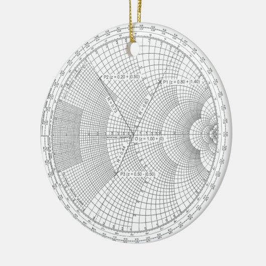 Electronics Engineer Smith Chart Holiday Keramisch Ornament (Links)