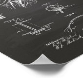 Electrotherapeutisch 1893 Patent Art Chalkboard Poster (Hoek)