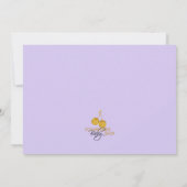 Elefant Baby shower - Paars Kaart (Achterkant)