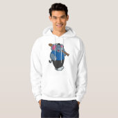 Elefant bij honkbal met honkbalknuppel hoodie (Voorkant volledig)