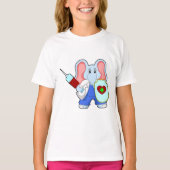 Elefant bij vaccinatie met spuit t-shirt (Voorkant)