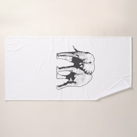 Elefant Dickhäuter aus Afrika Badhanddoek (Badhanddoek)