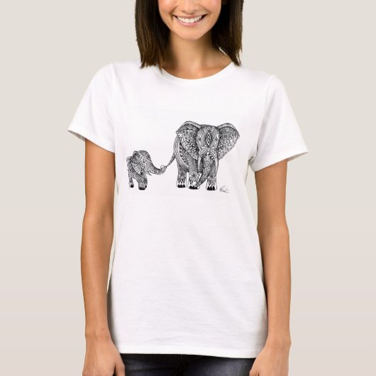 Elefant en baby t-shirt (Voorkant)