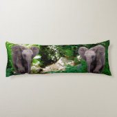 Elefant en Oerwoud Lichaamskussen (Achterkant)