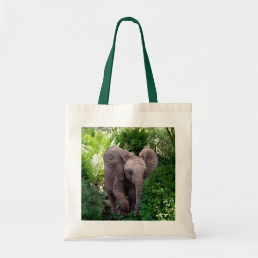 Elefant en Oerwoud Tote Bag (Voorkant)