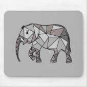 elefant geometrisch , bisschop grijs 2 muismat (Voorkant)