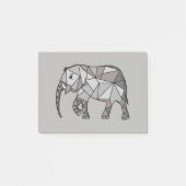 elefant geometrisch , bisschop grijs 2 post-it® notes (Voorkant)