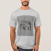 elefant geometrisch , bisschop grijs 2 t-shirt (Voorkant)