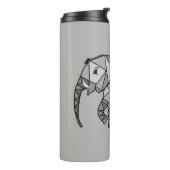 elefant geometrisch , bisschop grijs 2 thermosbeker (Gedraaid links)