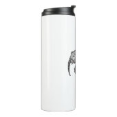 elefant geometrisch , bisschop grijs thermosbeker (Gedraaid links)