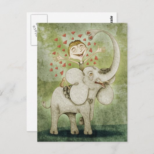 Elefant. Grappig, fantastisch, aangenaam en verbee Briefkaart (Voorkant / Achterkant)