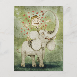 Elefant. Grappig, fantastisch, aangenaam en verbee Briefkaart