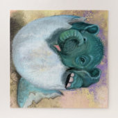 Elefant hatching uit eieren - Surprice Legpuzzel (Horizontaal)