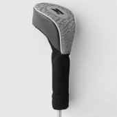 Elefant huidpatroon modern monogram aanpasbaar golfheadcover (Schuin)