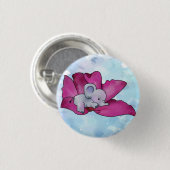 Elefant in Blüte Ronde Button 3,2 Cm (Voorkant /achterkant)