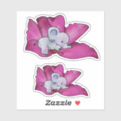 Elefant in BlüteAufkleber Sticker (Vel)