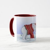 Elefant in Mok met handgebreide trui (Voorkant links)