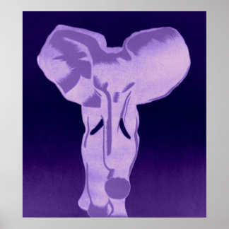 Elefant in paars poster