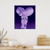 Elefant in paars poster (Keuken)