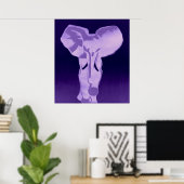 Elefant in paars poster (Thuiskantoor)