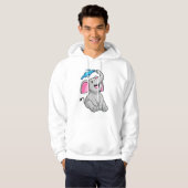 Elefant in Splash met water Hoodie (Voorkant volledig)