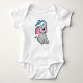 Elefant in Splash met water Romper (Voorkant)