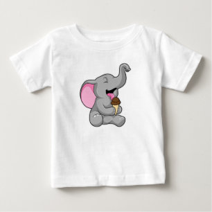 Elefant met chocolade-wafelijs
