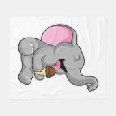 Elefant met chocolade-wafelijs fleece deken (Voorkant (Horizontaal))