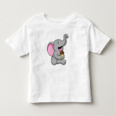 Elefant met chocolade-wafelijs kinder shirts (Voorkant)