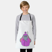 Elefant met koortsthermometer schort (Gedragen)