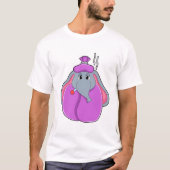Elefant met koortsthermometer t-shirt (Voorkant)