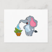 Elefant met Plant Briefkaart (Voorkant)