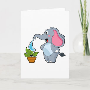 Elefant met Plant Kaart