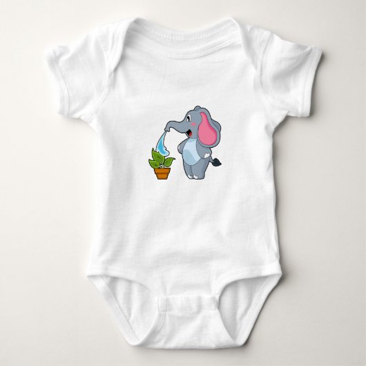 Elefant met Plant Romper (Voorkant)