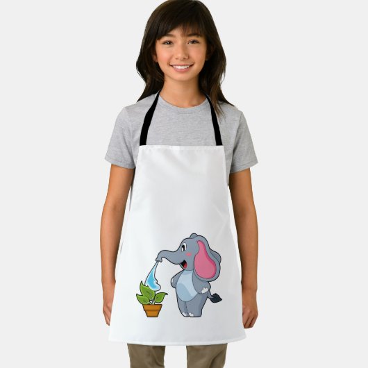 Elefant met Plant Schort (Insitu)