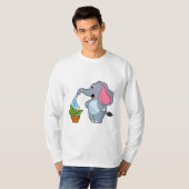 Elefant met Plant T-shirt (Voorkant volledig)