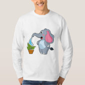 Elefant met Plant T-shirt (Voorkant)