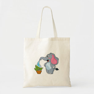 Elefant met Plant Tote Bag