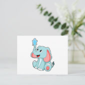 Elefant met water briefkaart (Staand voorkant)