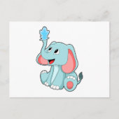 Elefant met water briefkaart (Voorkant)