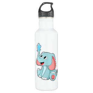 Elefant met water waterfles 